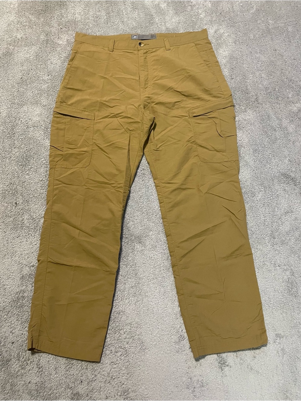 REI Performance Cargo Pants Mens 36x32 Brown Hiking Outdoor Lightweight